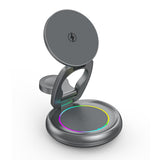 Metal 3 In 1 Wireless Rotatable Charger Bracket - Zambeel