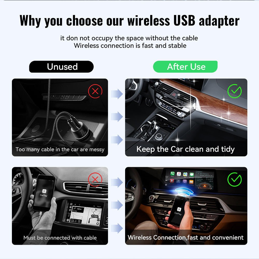 Mini 2 - in - 1CarplayUSB Interface Wireless Data - Zambeel
