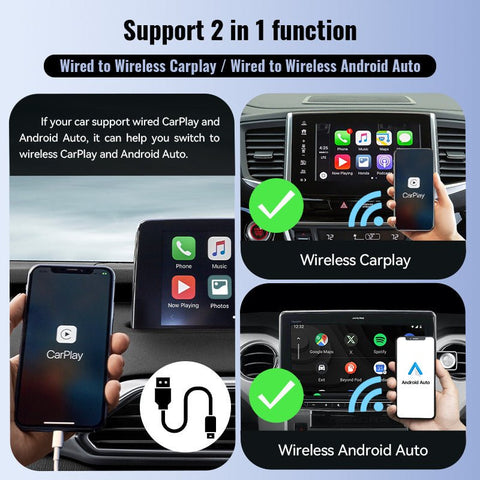 Mini 2 - in - 1CarplayUSB Interface Wireless Data - Zambeel