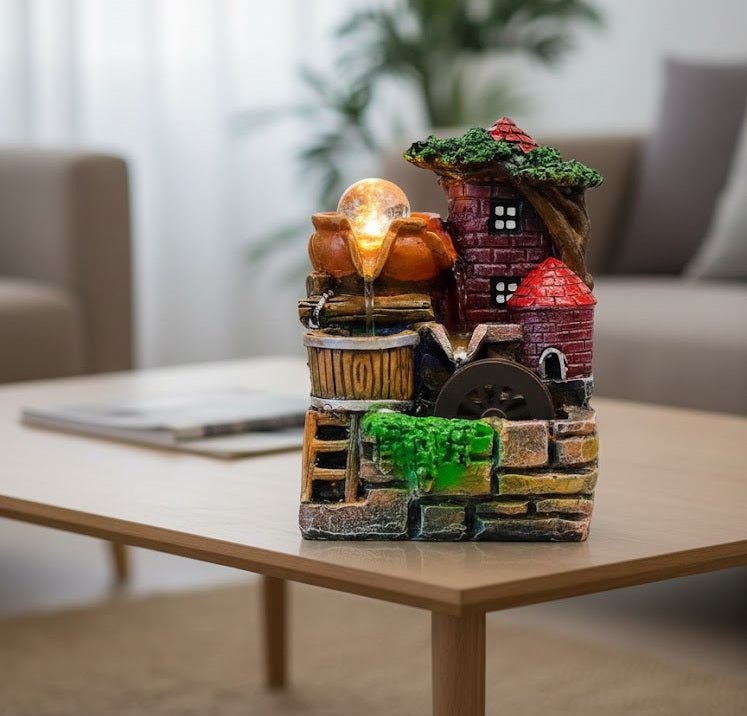 Mini Village Fountain Showpiece - Zambeel