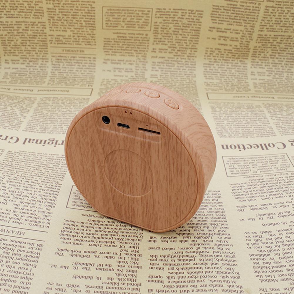 Mini Wood Bluetooth Speaker Portable Outdoor Wireless Support AUX TF - Zambeel