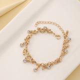 Minimalist Diamond Studded Tassel Bracelet - Zambeel