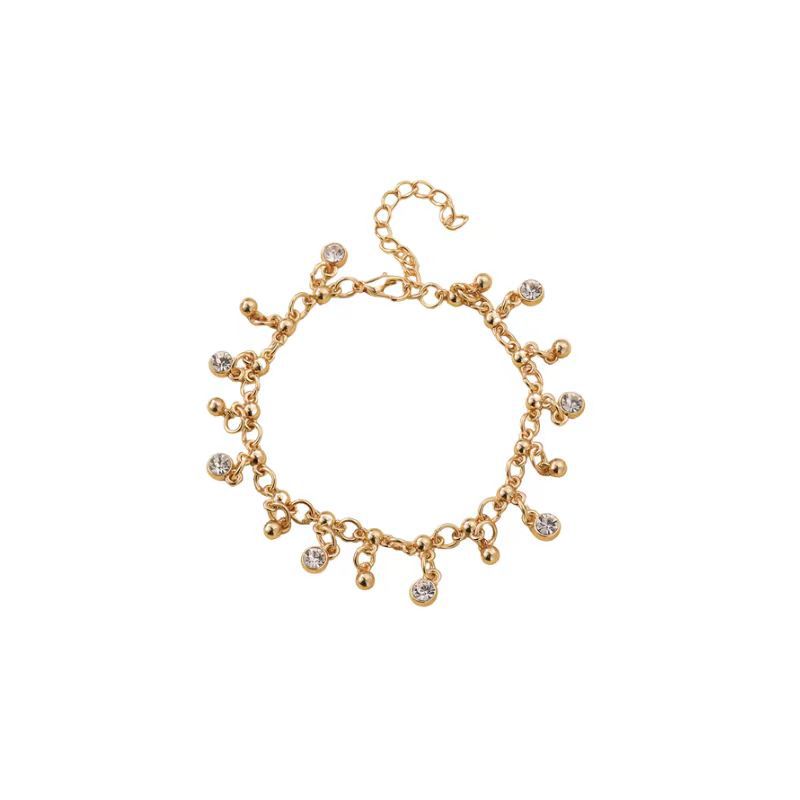 Minimalist Diamond Studded Tassel Bracelet - Zambeel