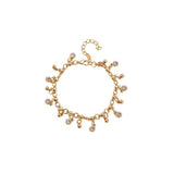 Minimalist Diamond Studded Tassel Bracelet - Zambeel