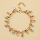 Minimalist Diamond Studded Tassel Bracelet - Zambeel