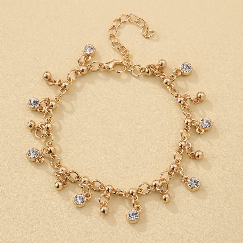 Minimalist Diamond Studded Tassel Bracelet - Zambeel
