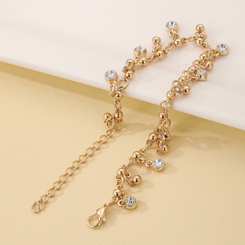 Minimalist Diamond Studded Tassel Bracelet - Zambeel