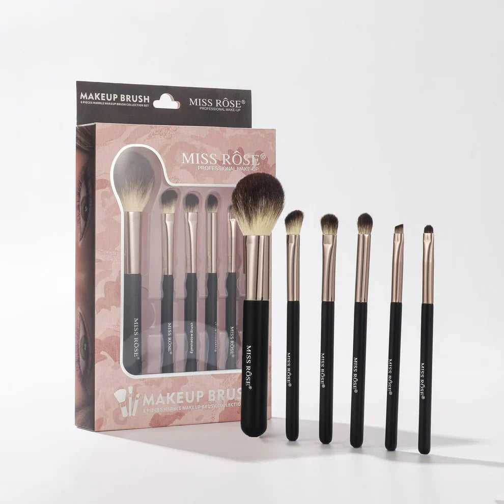 Miss Rose - Professional 6 Marble Makeup Brush Set (Original) - Zambeel