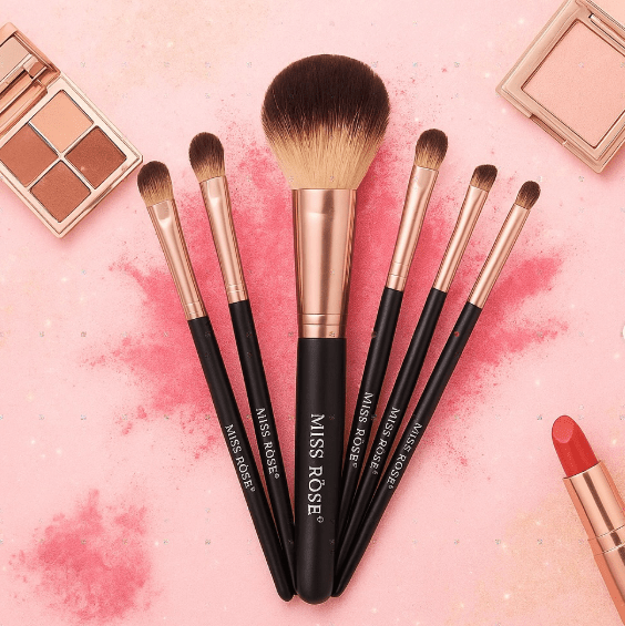Miss Rose - Professional 6 Marble Makeup Brush Set (Original) - Zambeel