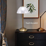 Modern Gold Table Lamp with Pleated Shade - Zambeel