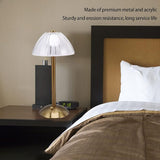 Modern Gold Table Lamp with Pleated Shade - Zambeel
