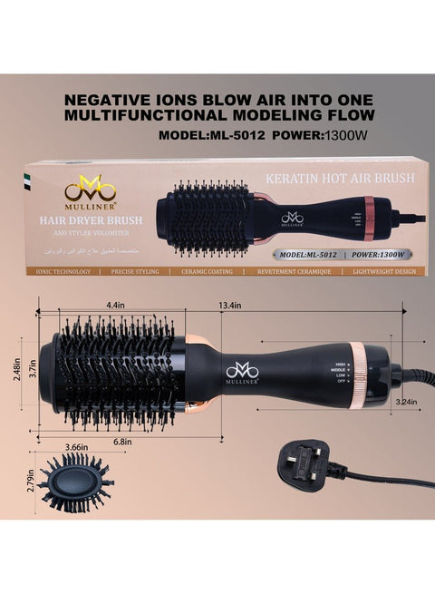 MULLINER - Keratin Hot Air Brush - Zambeel