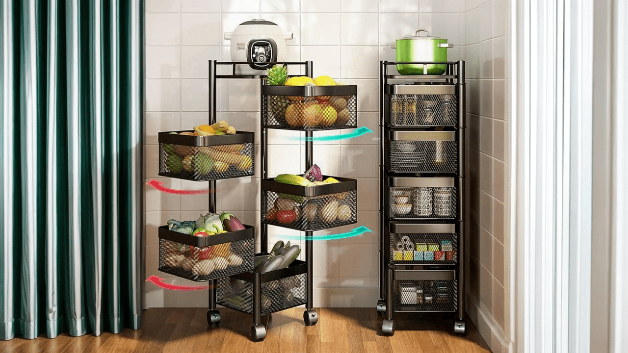 Multi - Tier Rolling Storage Cart © - Zambeel