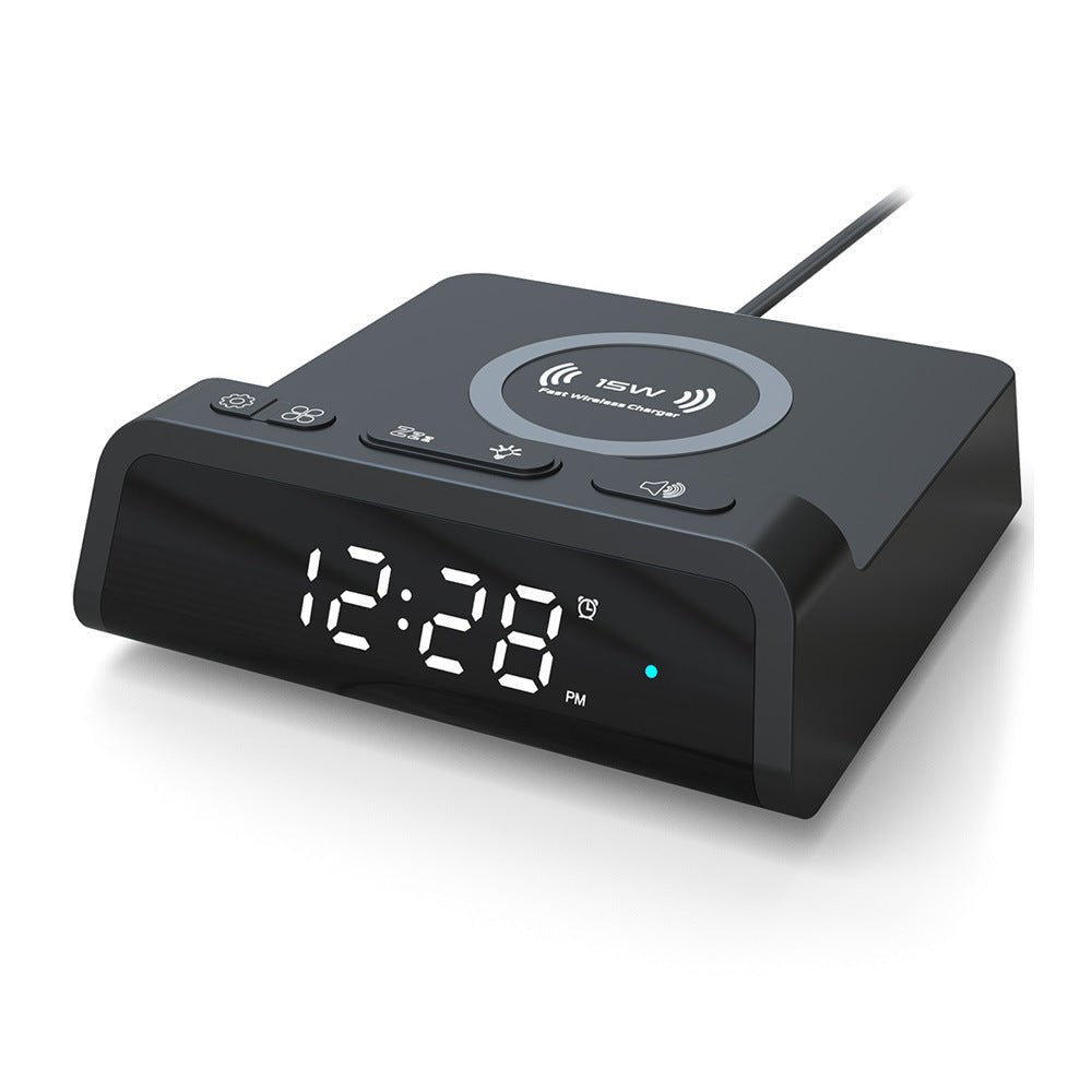 Multifunctional 15W Wireless Charger Clock Alarm Clock Factory Private Model - Zambeel