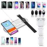 Multifunctional Three - in - one 10W Wireless Fast Charging Mobile Phone Holder - Zambeel