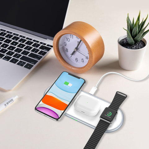 Multifunctional Three - in - one 10W Wireless Fast Charging Mobile Phone Holder - Zambeel