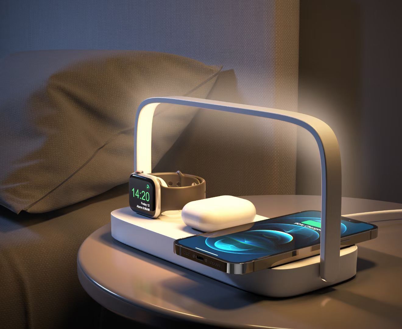 Multifunctional Wireless Rechargeable Night Light Mobile Phone Holder - Zambeel