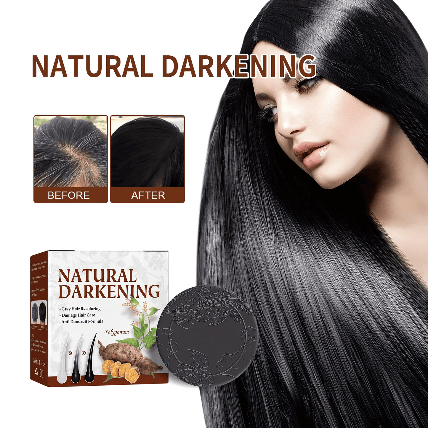 Natural Darkening Polygonum Hair Soap - Zambeel