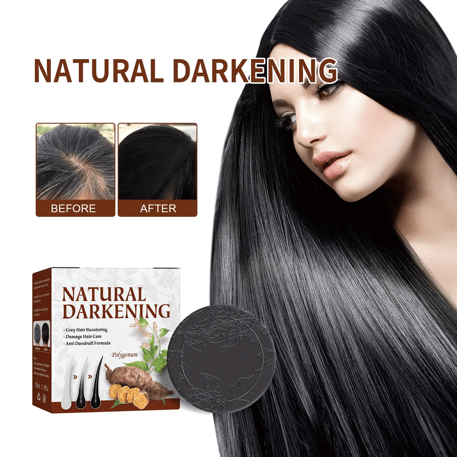 Natural Darkening Polygonum Hair Soap - Zambeel