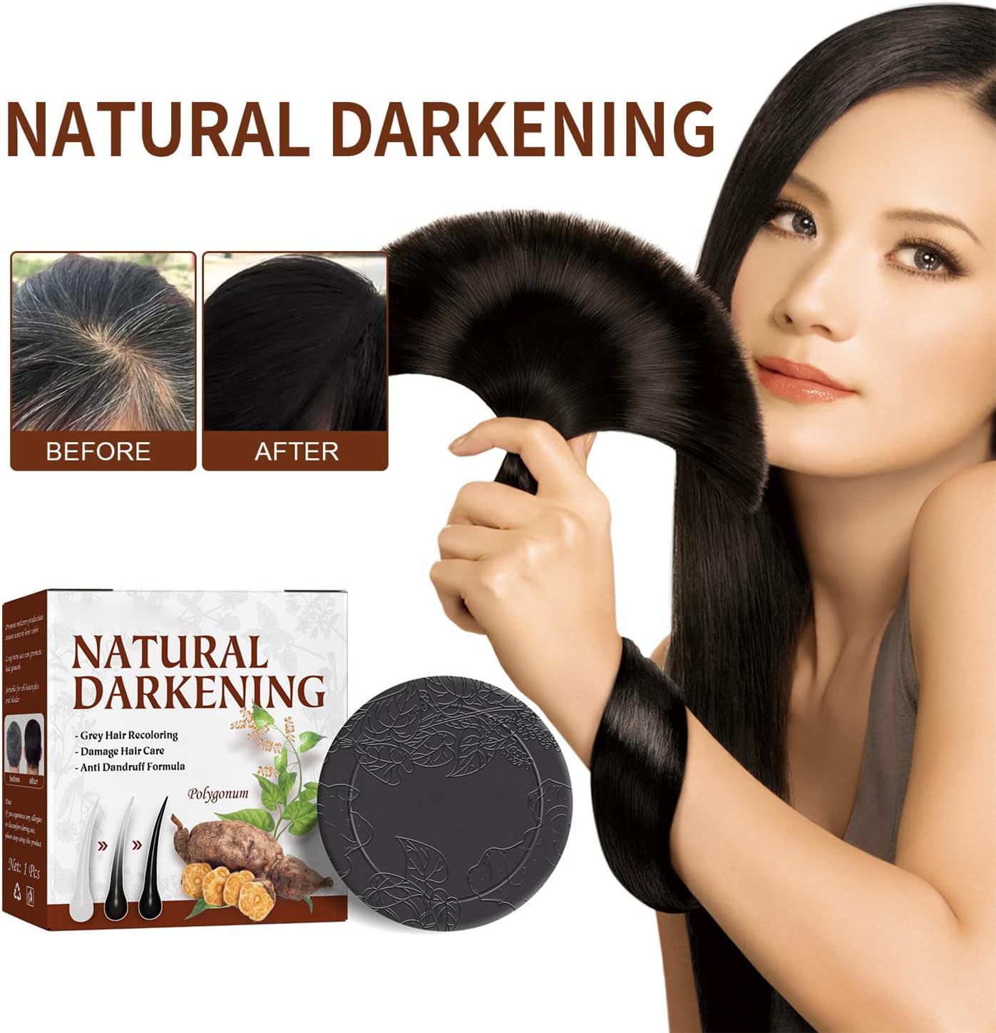 Natural Darkening Polygonum Hair Soap - Zambeel