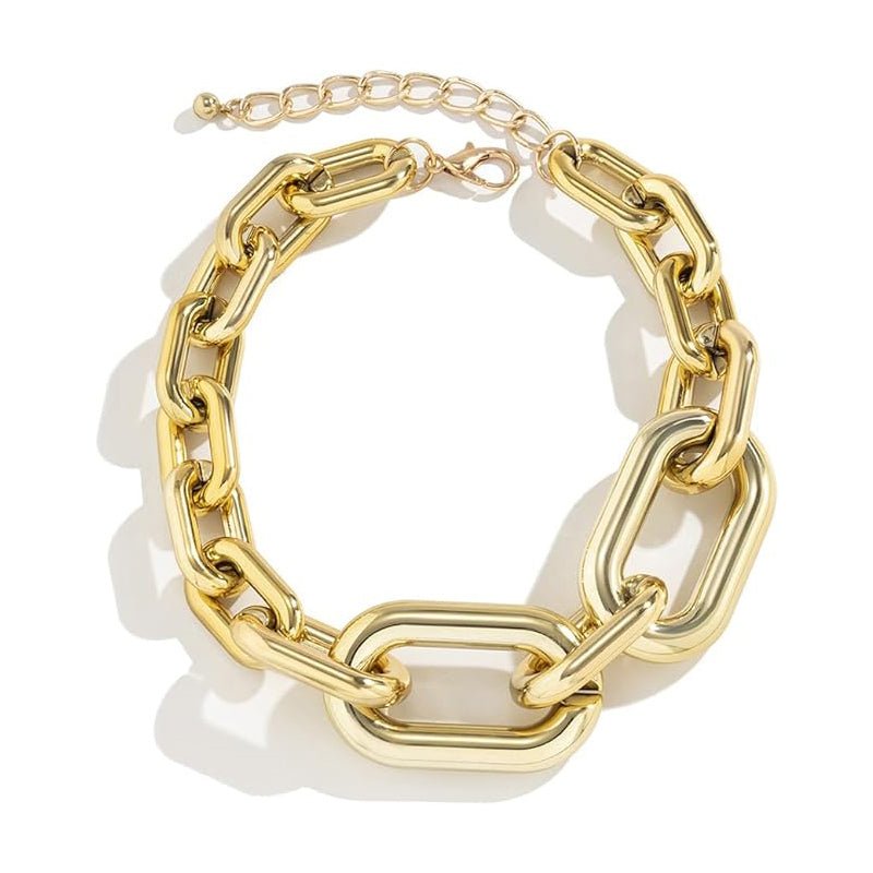Necklaces For Women, Gold Chain Necklace Chunky,Necklace Link Chain Choker Vintage Heavy Metal Thick Chain - Zambeel
