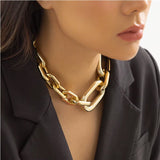 Necklaces For Women, Gold Chain Necklace Chunky,Necklace Link Chain Choker Vintage Heavy Metal Thick Chain - Zambeel
