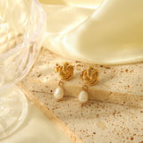 New Baroque Pearl Spiral Niche Earrings - Zambeel
