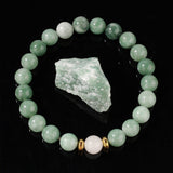 New European And American - style Green Jadeite Natural Stone Bracelet - Zambeel