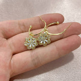 New Flower Short Earrings Sweet Fashion - Zambeel