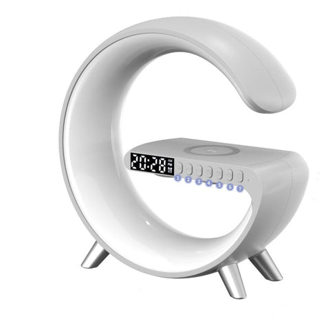 New Intelligent G Shaped LED Lamp Bluetooth Speake Wireless Charger Atmosphere Lamp App Control For Bedroom Home Decor - Zambeel