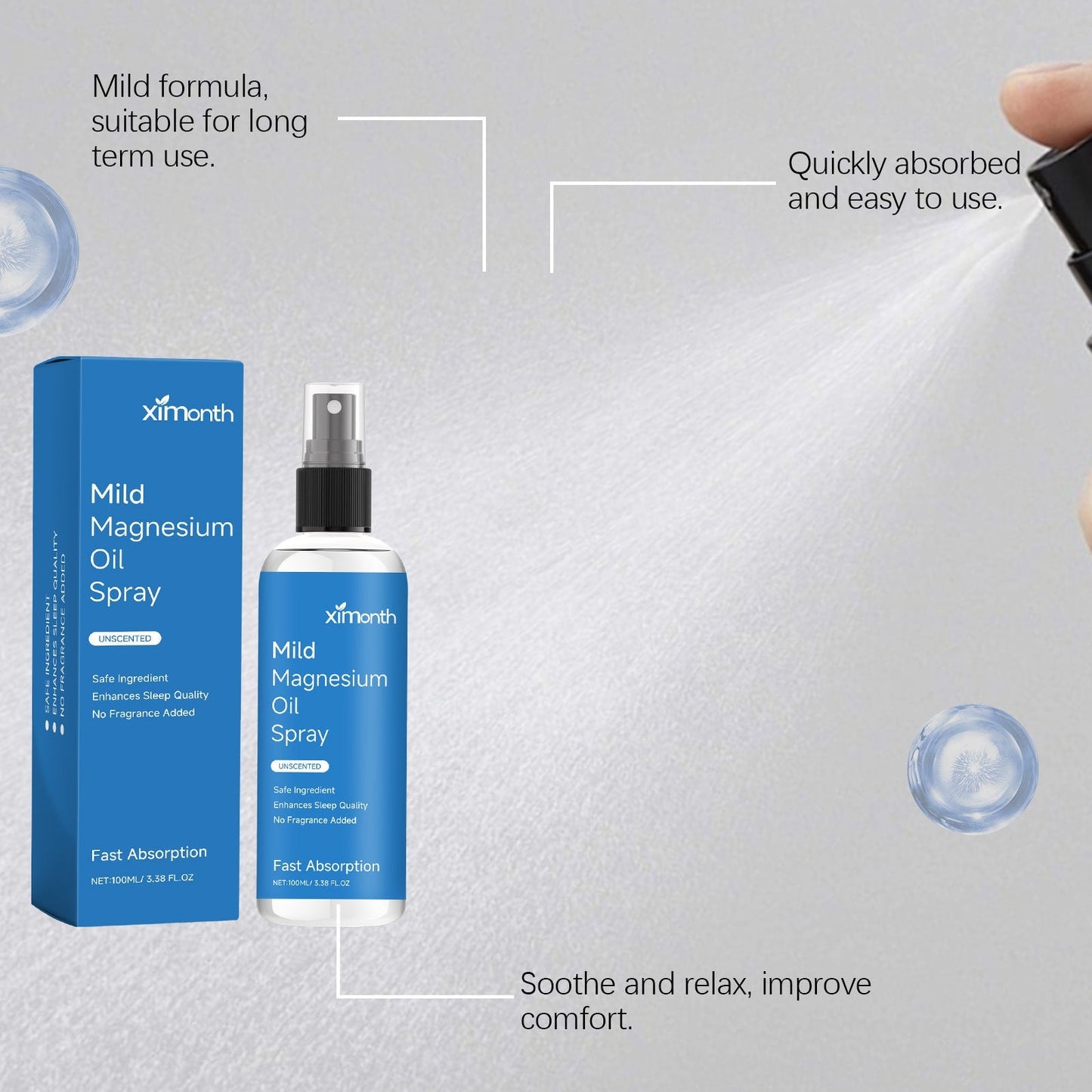 Night Care Relieve Discomfort Sleep Essential Oil Spray - Zambeel