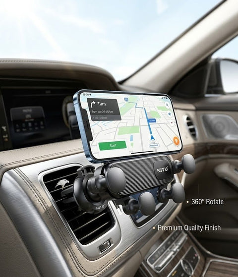 Nitu - Gravity Damping Bracket Car Phone Holder - Zambeel