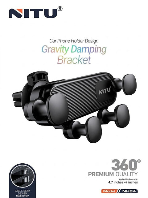 Nitu - Gravity Damping Bracket Car Phone Holder - Zambeel