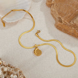 Ocean Series Stainless Steel Conch Shape Hundred Clavicle Chain - Zambeel