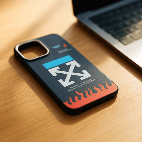 Off - White Flame Logo iPhone Case - Zambeel