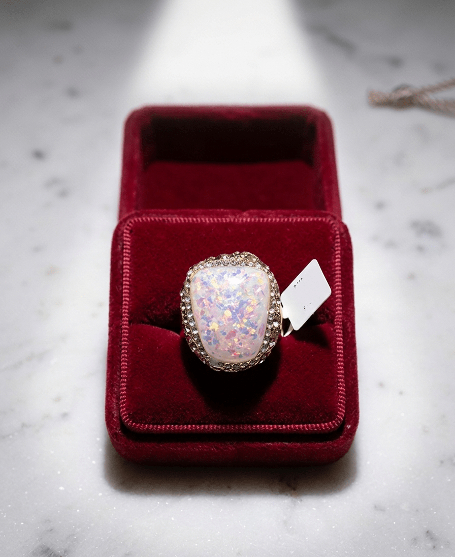 Opal Crystal Statement Ring - Zambeel