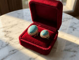 Oval Turquoise Crystal Statement Ring - Zambeel