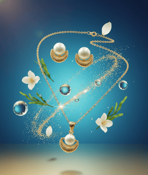 Pearl Arc Pendant Set - Zambeel