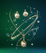 Pearl Drop Gold Pendant Set - Zambeel