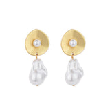 Pearl Earrings For Women Retro Personality And Minimalism Hollow Out - Zambeel