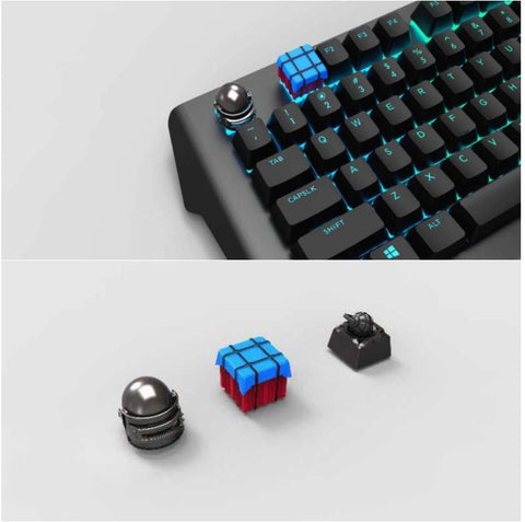 Personalized Mechanical Keyboard Single ESC Keycap 104 Key Color ABS Metal Chicken Game Keycap Satellite Shaft Cap - Zambeel