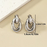 Personalized Simple Metal Punk Geometric Earrings - Zambeel