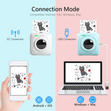 Pocket Portable Label Printer Home Bluetooth Thermal Sticker Smart - Zambeel