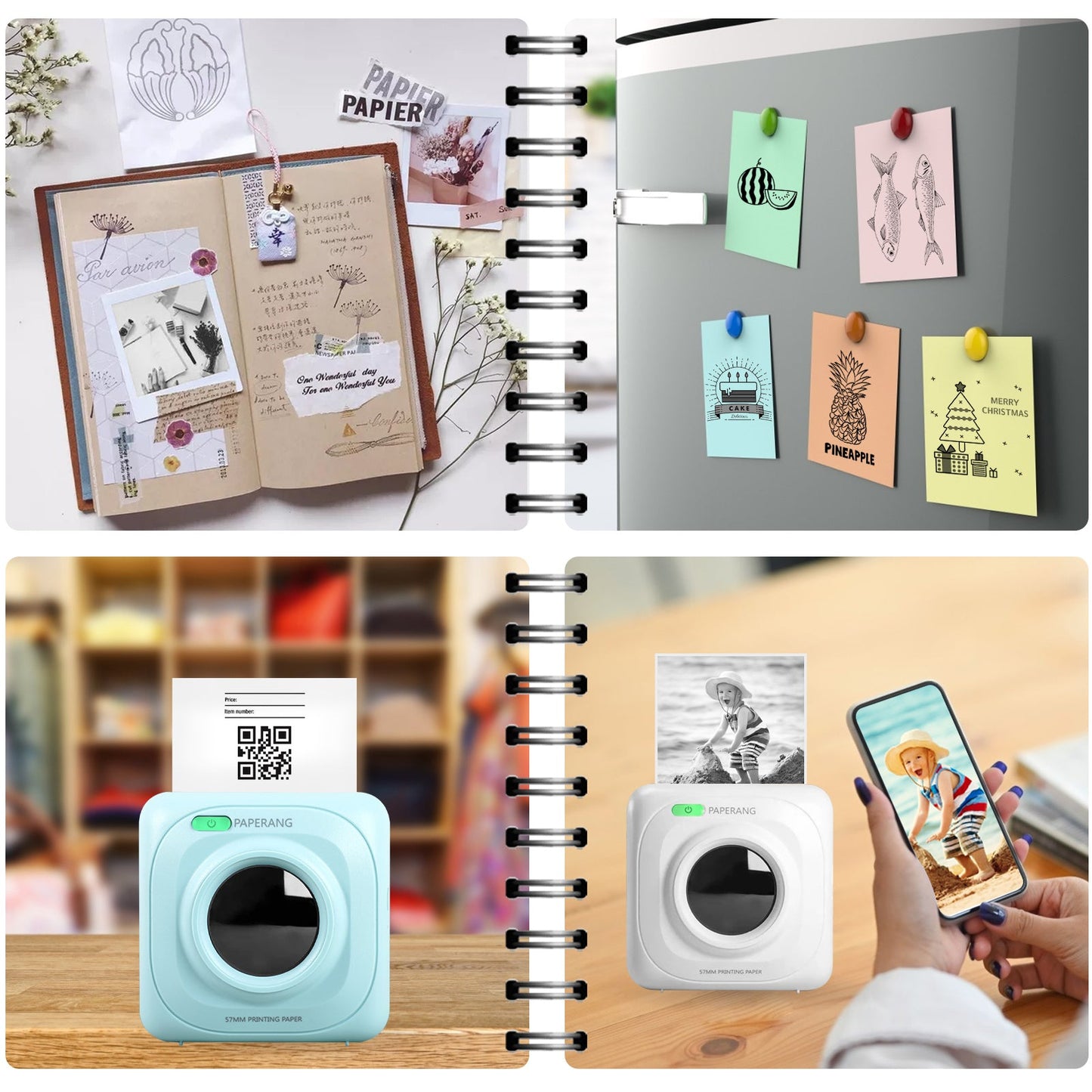 Pocket Portable Label Printer Home Bluetooth Thermal Sticker Smart - Zambeel