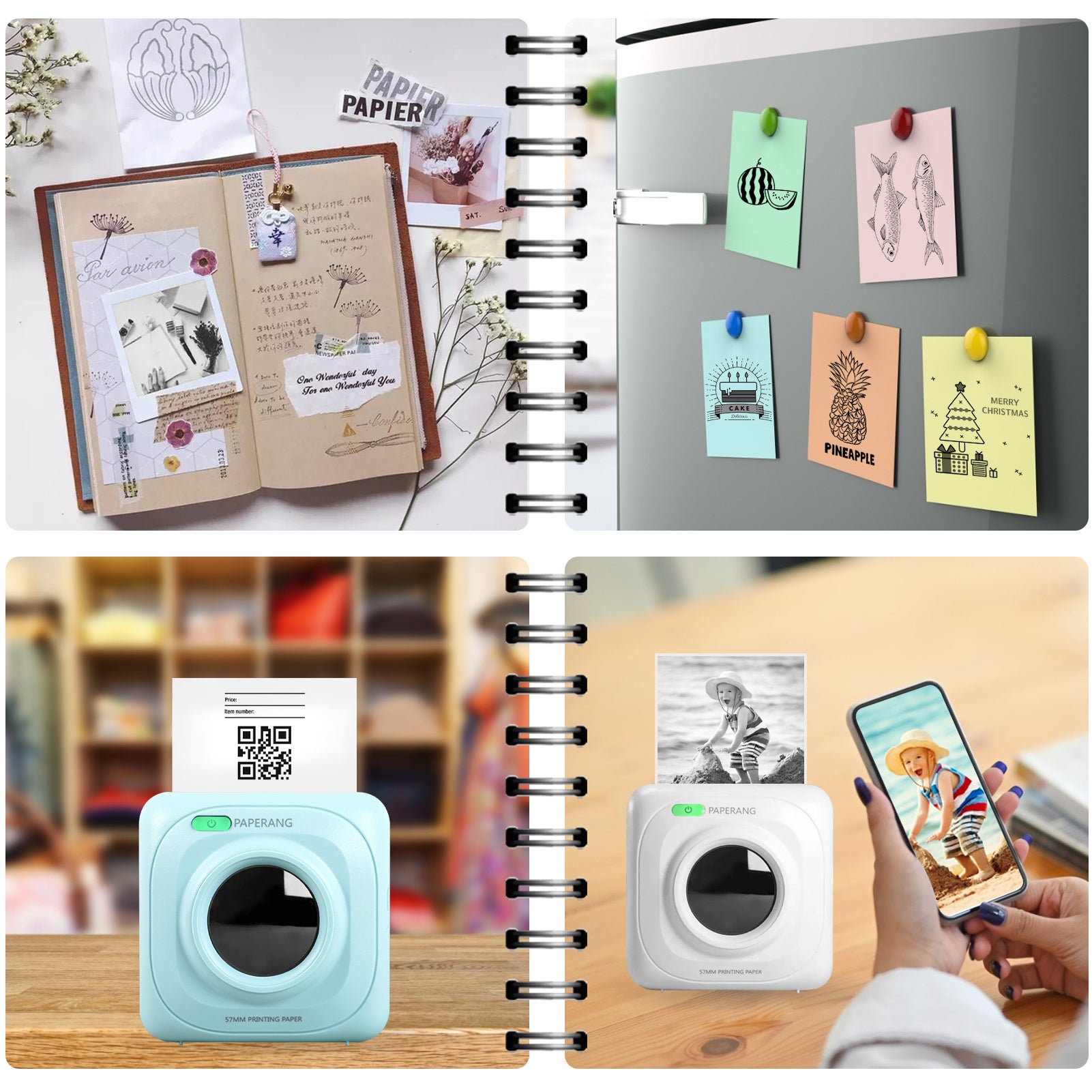 Pocket Portable Label Printer Home Bluetooth Thermal Sticker Smart - Zambeel