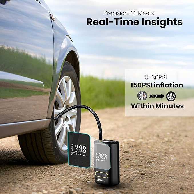 Portable Digital Air Compressor Tire Inflator - Zambeel