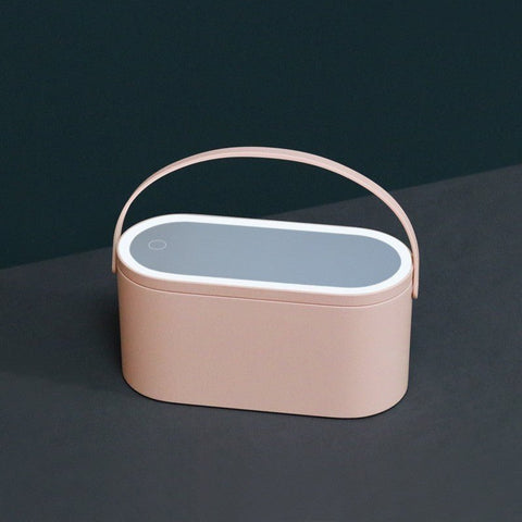 Portable LED Light Storage Box Beauty And Makeup Mirror - Zambeel