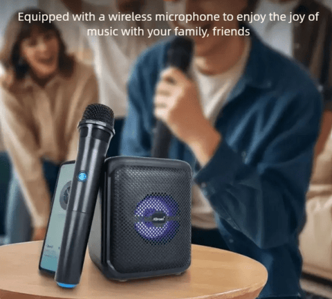 Portable Wireless Karaoke Speaker with Mic & RGB Lights - Zambeel