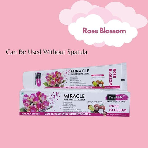 Pure Pink - Rose Blossom Miracle Hair Removal Cream - Zambeel