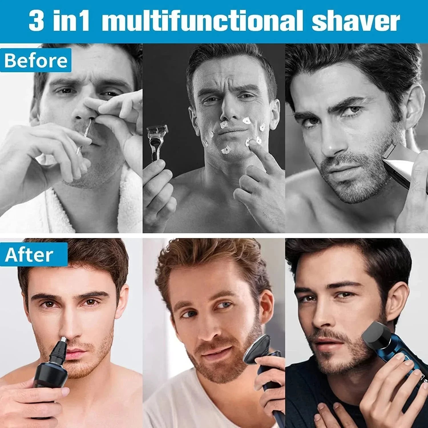 RAF - 3 - in - 1 Electric Shaver - Zambeel